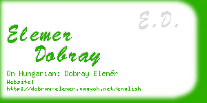 elemer dobray business card